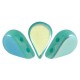 Cuentas de vidrio Amos® by Puca® - Opaque green turquoise ab 63130/28701